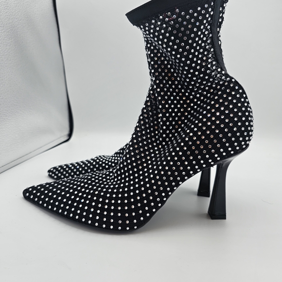 Chic Black Studded Women's Heels - Picture 6 of 8